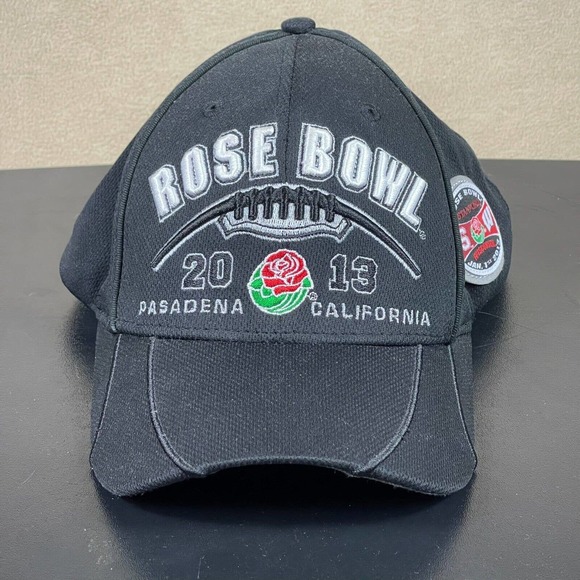 Vintage‎ Rose Bowl Pasadena 2013 Hat Cap Stanford Wisconsin Black - Picture 1 of 10